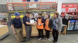 John J. Morris Post 62 presents Americanism Award to Home Depot