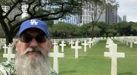 Post 184 officer Visits Manila American Cemetery 