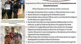 Legionnaire receives awards for her community and humanitarian service 