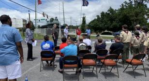 American Legion Post 205 flag retirement ceremony 